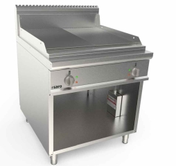 Elektrogriddleplatte 800 mm breit Stand 1/2+1/2